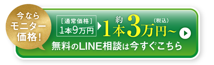 今ならモニター価格！［通常価格］1本9万円→1本約3万円～ 無料のLINE相談は今すぐこちら
